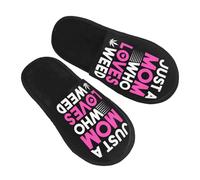 Slippers Juste Une Maman Qui Aime L'Herbe Antidérapantes Pantoufles Doux Pantoufles En Coton Pour Unisex Hôtels De Camping L