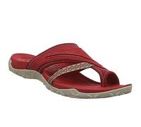 Slippers pour Femmes Summer Fashion Femmes Slippers Comfy Confortable Toe Rond Doux Flip Flop Outdoor Couleur Mixte Mé Couleur SandalsRed, 4.5 UK