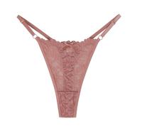 Slips Femmes Culotte Dentelle Sexy pour Femme Culotte Grande Taille T-Back Taille Basse Slips Bikini sous-Vêtements Stretch Transparente Creux