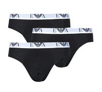 Emporio Armani – Slips Bold Monogram – Lot de 3, coton stretch, noir, Taille M Homme