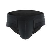 Slips pour homme - Sous-vêtements courts - Couleur unie - Séchage rapide - Taille élastique - Sous-vêtements pour homme - Confortable - Coupe idéale pour le quotidien - Ne frotte pas, Noir , 3XL