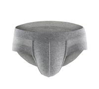 Slips pour homme - Sous-vêtements courts - Couleur unie - Séchage rapide - Taille élastique - Sous-vêtements pour homme - Confortable - Coupe idéale pour le quotidien - Ne frotte pas, gris, 4XL
