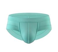 Slips pour homme - Sous-vêtements courts - Couleur unie - Séchage rapide - Taille élastique - Sous-vêtements pour homme - Confortable - Coupe idéale pour le quotidien - Ne frotte pas, Vert menthe