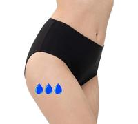 SliPss - Culotte pour l'incontinence urinaire - L - Taille haute - Absorption légère jusqu'à 200 ml - Équivalent à 2-3 serviettes jetables - Lavable et réutilisable - Discrète - 1 Unité - Noire