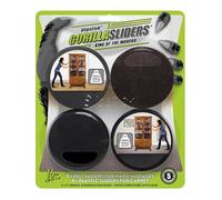 Slipstick CB13-1-16 Lot de 16 Patins Ronds réutilisables pour Meubles coulissants sur Bois Dur et Moquette Noir 8,9 cm