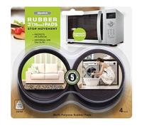 Slipstick CB755 Protecteur de plancher anti-dérapant pour meubles / caoutchouc Coaster (Lot de 4) 75 mm rond avec zone de retenue du rebord intérieur de 70 mm