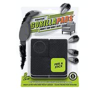 Slipstick GorillaPads CB148 Lot de 8 patins antidérapants en caoutchouc antidérapants pour meubles Noir 32 mm