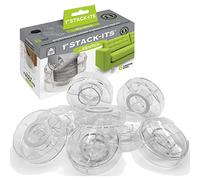 Slipstick Stack-Its CB658 Lot de 8 rehausseurs de lit/Meubles réglables de 2,5 cm, 5,1 cm ou 7,6 cm lorsqu'ils sont empilés - Réhausseurs Transparents Robustes