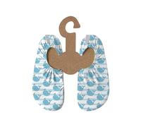 Slipstop Chaussons pour enfant - Funny Cats - Multicolore, Dori Baleines blanches, 18/20 EU
