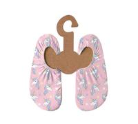 Slipstop Dream Junior Chaussures de plage pour enfant - Chaussures aquatiques pour fille - Rose avec cœurs blancs - Différentes tailles, mythe licorne, 33/35 EU