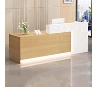 Slish Bureau de réception à LED moderne avec coins verrouillables, comptoir avant Slish pour salons, magasins et bureaux - Assemblage facile, éclairage Sk pour une expérience client améliorée