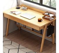 Slish Bureau moderne en noyer du milieu du siècle 99,1 cm - Bureau à domicile Wortat avec 2 chariots Ders & Sto, parfait pour les petits et la décoration contemporaine