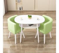 Slish Ensemble table et chaises vertes modernes pour bureau, réception, club, salon, salle de conférence, table basse et sièges pour espaces