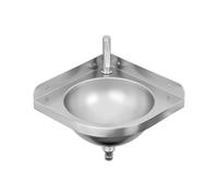 Slish Évier d'angle en acier inoxydable 304 pour salle de bain Économie d'espace Petit évier Idéal pour les espaces limités Robinet chaud et froid Prêt à l'emploi Sans Fau inclus
