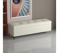 Slish Home Sto Banc moderne tapissé en similicuir pour chambre à coucher, entrée, salon, repose-pieds 78,7 x 40,6 x 40,6 cm