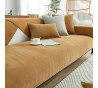 Slish Housse de canapé en chenille à chevrons, antidérapante, adaptée aux animaux domestiques, lavable et réversible, pour chats et chiens, housse en fourrure pour décoration d'intérieur