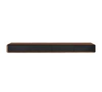 Slish Meuble TV moderne flottant réglable 24-200 cm en bois massif console murale avec noyer Sto noir h - t pour décoration d'intérieur et solutions de chant de l'espace