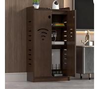 Slish nizer Armoire de sol pour la maison et le bureau, routeur WiFi Sto avec étagère à double étage, 50 x 80 x 25 cm / 19x31x9in - Solution peu encombrante
