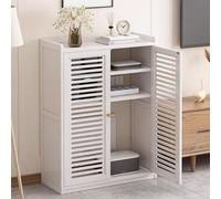 Slish Routeur WiFi Sto Armoire avec multiprise et câble Modem debout pour la maison et le bureau Design ventilé pour une circulation d'air optimale