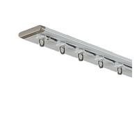 Slish & Space Save Rail de plafond ultra fin en aluminium pour salon et chambre à coucher Champagne et blanc Avec patins inclus 70-600 cm