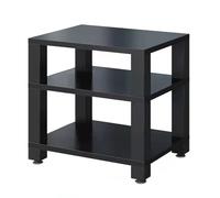 Slish Support AV Conent Ma à 2 niveaux en acier carbone pour TV et imprimante Noir 60 x 48 x 37,5 cm