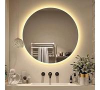 Slish Vani Miroir de salle de bain rond à LED sans miroir de maquillage avec capteur tactile rétroéclairé IP44 400 mm