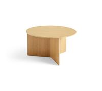 Slit Table Basse Ronde Bois Ø65 Chêne Laqué