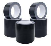 Sliva Lot de 8 rouleaux de ruban adhésif imperméable puissant pour réparations, bricolage, artisanat, utilisation en intérieur et en extérieur - Noir - 48 mm x 25 m