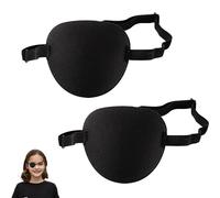 SLIVERBA Cache-œIl RéGlable pour Adultes Et Enfants - Cache-œIl MéDical RéGlable pour Les Yeux Gauche Ou Droit - Amblyopie - La Phase De RéCupéRation AprèS Une Chirurgie Et Un Cosplay (3D Noir)