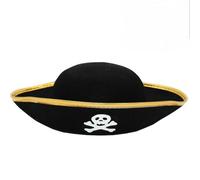 SLJYM 1 pièce chapeau de pirate et patchs yeux de crâne de pirate Halloween Cosplay Capitaine Bandeau Adulte Enfants Party Decor Prop