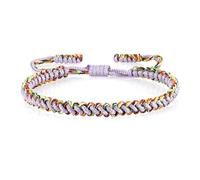 SLJYM Bracelets faits à la main en corde tissée porte-bonheur pour homme et femme Taille réglable