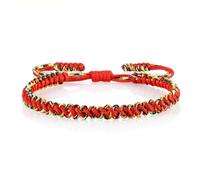 SLJYM Bracelets faits à la main en corde tissée porte-bonheur pour homme et femme Taille réglable