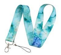 SLJYM Cordons texturés en marbre pour clés, porte-cartes, porte-badge, accessoires pour amis, cadeaux, 1