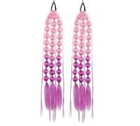 SLJYM - Extensions de cheveux synthétiques légers à bulles pour queue de cheval avec attache à cheveux, accessoires faits à la main pour enfants