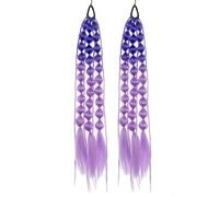 SLJYM - Extensions de cheveux synthétiques légers à bulles pour queue de cheval avec attache à cheveux, accessoires faits à la main pour enfants