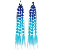 SLJYM - Extensions de cheveux synthétiques légers à bulles pour queue de cheval avec attache à cheveux, accessoires faits à la main pour enfants