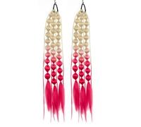 SLJYM - Extensions de cheveux synthétiques légers à bulles pour queue de cheval avec attache à cheveux, accessoires faits à la main pour enfants