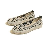 SLJYM Mocassins Femme Tricoté Décontracté Bout Rond Peu Profonde Chaussures Femme Pédale Plat Paresseux Chaussures Femme, imprimé léopard, 39.5 EU