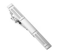 SLJYM Pince à cravate classique pour homme et femme en métal noir bleu Trèfle porte-bonheur Clip Business Costume Chemise Accessoires Bijoux Cadeaux, taille unique, Plaqué argent, Perle