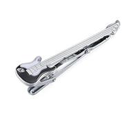 SLJYM Pince à cravate classique pour homme et femme Love Rose Anchor Saxophone Clip de musique Business Costume Chemise Accessoires Bijoux Cadeaux, taille unique, Plaqué argent, Perle