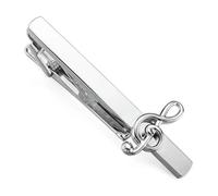 SLJYM Pince à cravate classique pour homme et femme Love Rose Anchor Saxophone Clip de musique Business Costume Chemise Accessoires Bijoux Cadeaux, taille unique, Plaqué argent, Perle