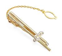 SLJYM Pince à cravate classique pour homme et femme Love Rose Anchor Saxophone Clip de musique Business Costume Chemise Accessoires Bijoux Cadeaux, taille unique, Plaqué argent, Perle