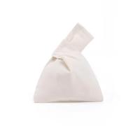 SLJYM Sac à main en coton pour femme avec nœud - Respectueux de l'environnement - Réutilisable - Léger - Sac à main fourre-tout, beige