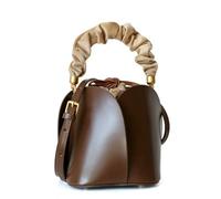 SLJYM Sac Seau Femme Solide en Cuir Véritable Dames Sacs À Bandoulière Forme De Fleur Fourre-Tout De Luxe Sacs À Main Sacs À Main