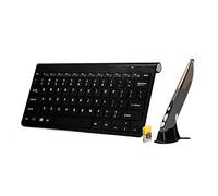 SLJZ Clavier multimédia sans Fil AYSMG KM-909 2,4 GHz + Souris Optique sans Fil à Stylet avec récepteur USB for Ordinateur Portable, Livraison aléatoire en Couleur avec Stylo Souris (Noir)
