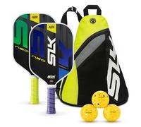 SLK NEO 2.0 de Selkirk - Pagaie de pickleball | Dispose d'une face en graphite, d'un noyau en nid d'abeille SX4 et d'une surface texturée SpinFlex | 4 balles de pickleball | Conçue aux États-Unis |