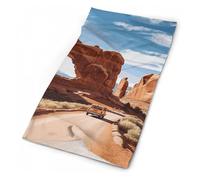 SLKMHFT Cache-cou imprimé Arches National Park Entrance - Coupe-vent - Masque pour le ski, la moto, le cyclisme, les sports de plein air, l'entrée du parc national des arches, 49,8 x 25 cm, Entrée du