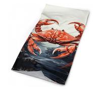 SLKMHFT Cache-cou imprimé de mer de crabe rouge, coupe-vent, cache-cou, écharpe pour ski, moto, cyclisme, sports de plein air, mer de crabe rouge, 50 x 25 cm, Mer de crabe rouge, 19.6 x 9.84 inches