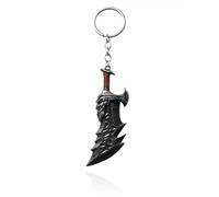 SLLOPL GOW Porte-clés en forme de hache de Leviathan avec lames du chaos - Cadeau pour homme et adolescent - Pour fans de jeu - Style 4 - L, Noir , L