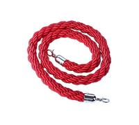 SLLSAGE Corde Rouge de Barrière avec Crochet Argenté, Corde de Sécurité pour Contrôle de Foule, Entrées d’Événements, Files d’Attente, Inaugurations, Mariages, Cinémas, Hôtels, Fêt(Size:1 m / 3.28 ft)